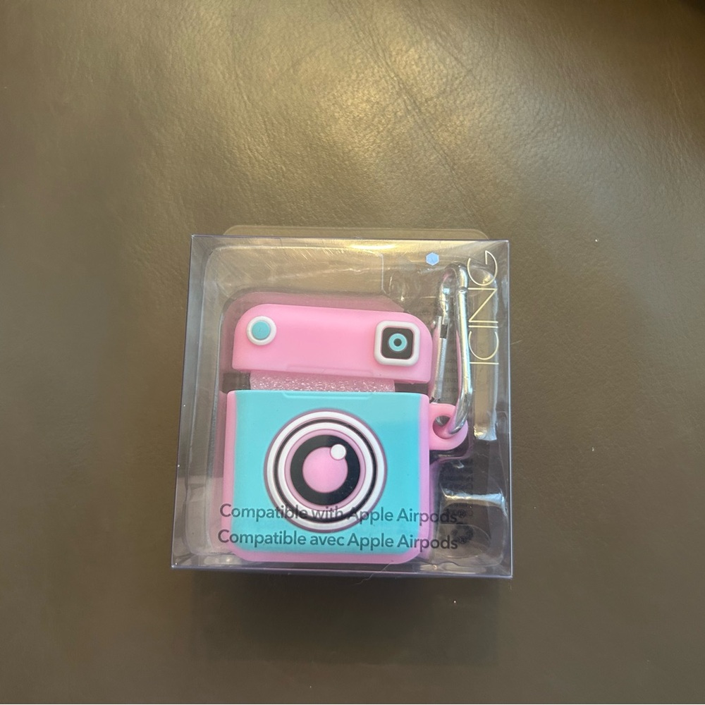 Icing Pink and Blue Camera AirPods Case 📷💙🩷